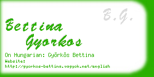 bettina gyorkos business card